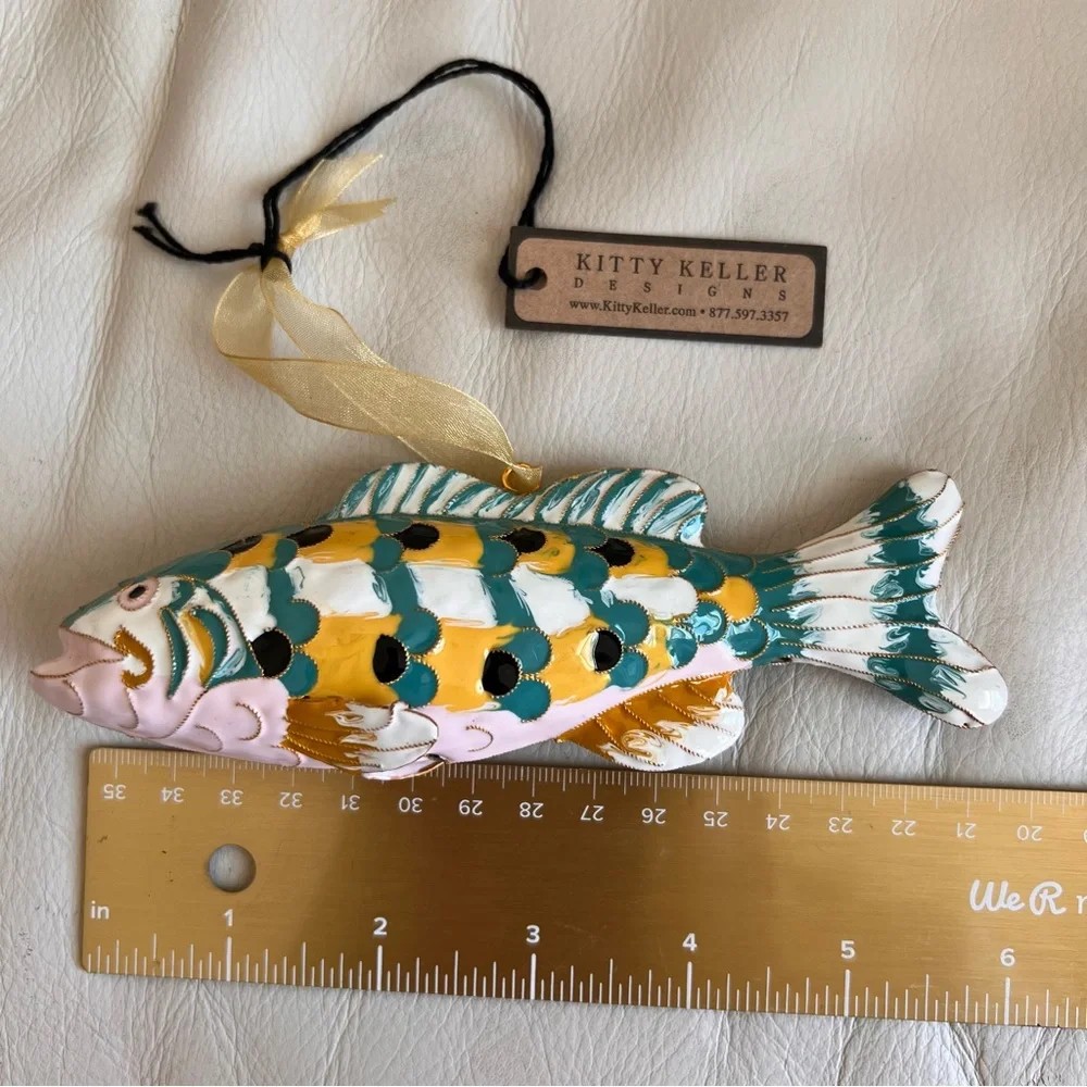 Kitty Keller Colorful Fish Ornament Hanging